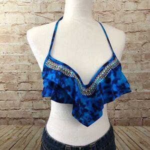 PINK tie dye bikini swim top